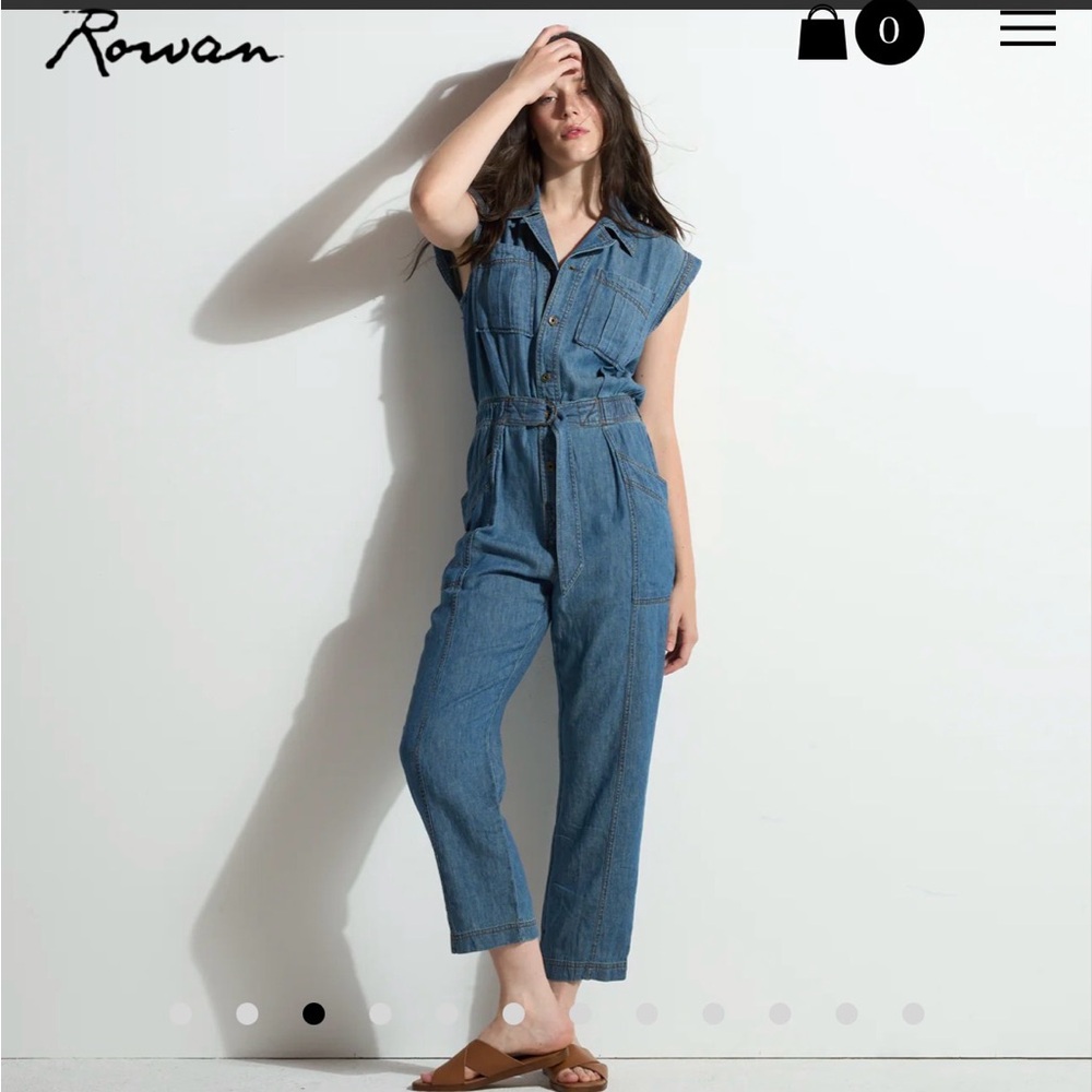 Rowan Lincoln Japanese Fluid Denim Jumpsuit Romper